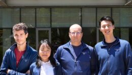 Group photo of the study team, Angelo Fori, Wudi Fan, Michael Yartsev and Kevin Qi