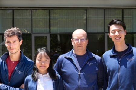 Group photo of the study team, Angelo Fori, Wudi Fan, Michael Yartsev and Kevin Qi