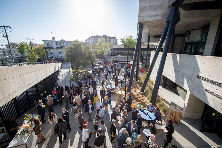 photo of grand opening crowd