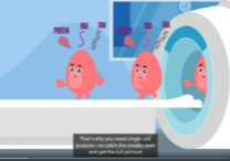 still frame from animated video explaining single cell analysis