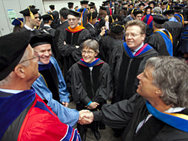 photo of faculty at commencement