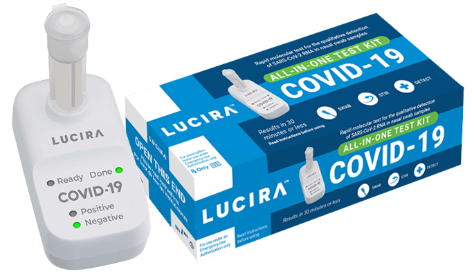Lucira covid test packaging